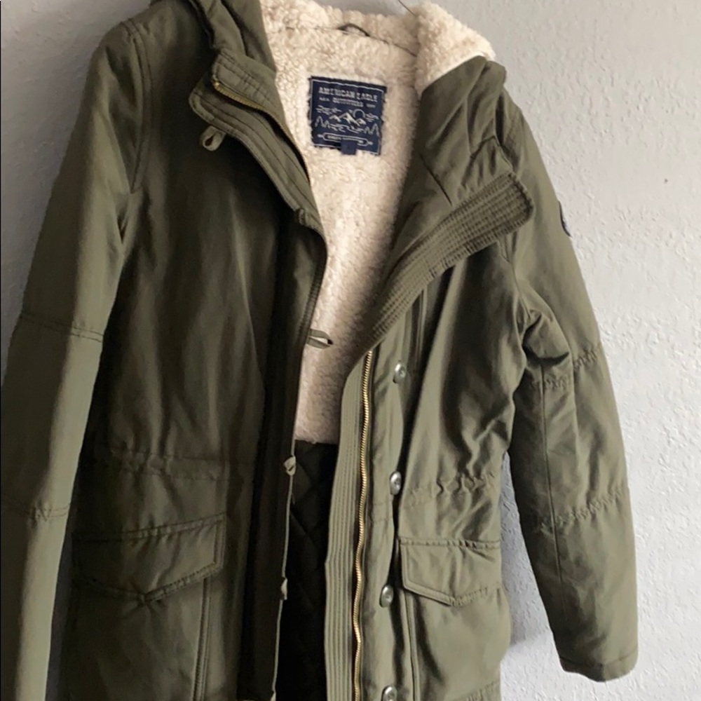 American Eagle forest green winter jacket